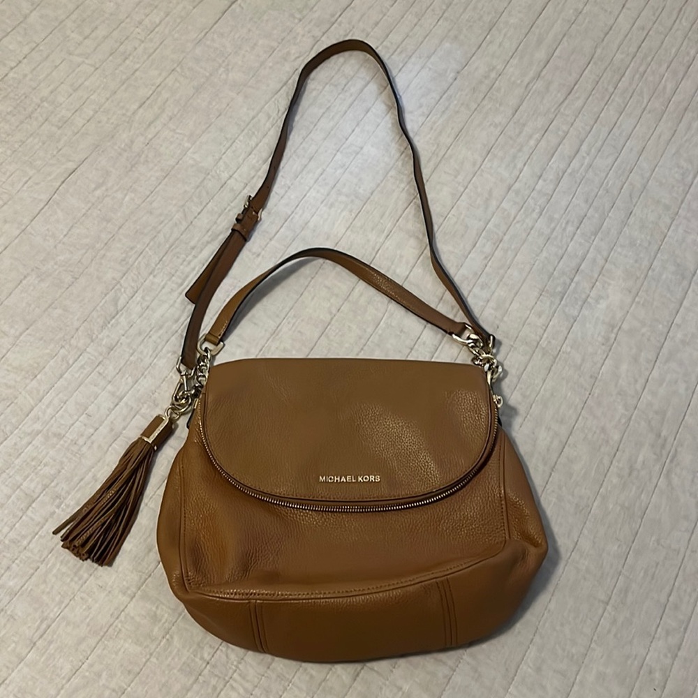 Michael Kors Tan Leather Bag with Tassels